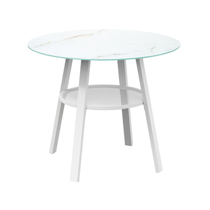 Livsip Outdoor Dining Set 5PCS Marble Table Rattan Chair-Outdoor Dining Set-PEROZ Accessories