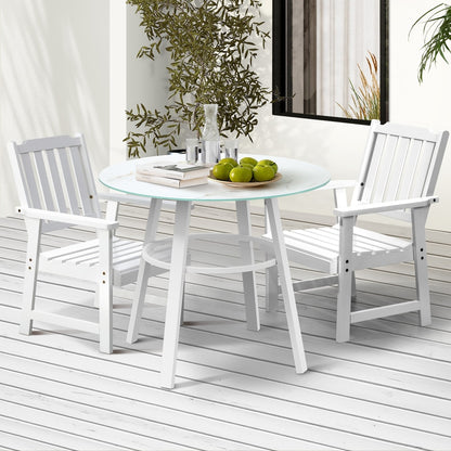 Livsip 3PCS Outdoor Dining Setting Solid Wood Chair-Outdoor Dining Set-PEROZ Accessories