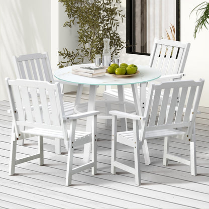 Livsip 5PCS Outdoor Dining Setting Solid Wood Chair-Outdoor Dining Set-PEROZ Accessories
