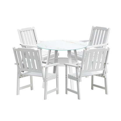 Livsip 5PCS Outdoor Dining Setting Solid Wood Chair-Outdoor Dining Set-PEROZ Accessories