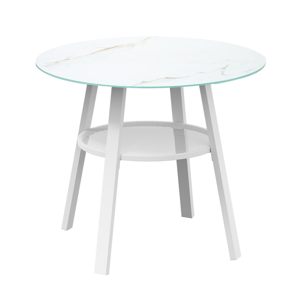 Livsip 5PCS Outdoor Dining Setting Table w/ Storage Shelf-Outdoor Dining Set-PEROZ Accessories