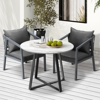 Livsip 3PCS Outdoor Dining Set Table&amp;Lounge Chair-Outdoor Dining Sets-PEROZ Accessories