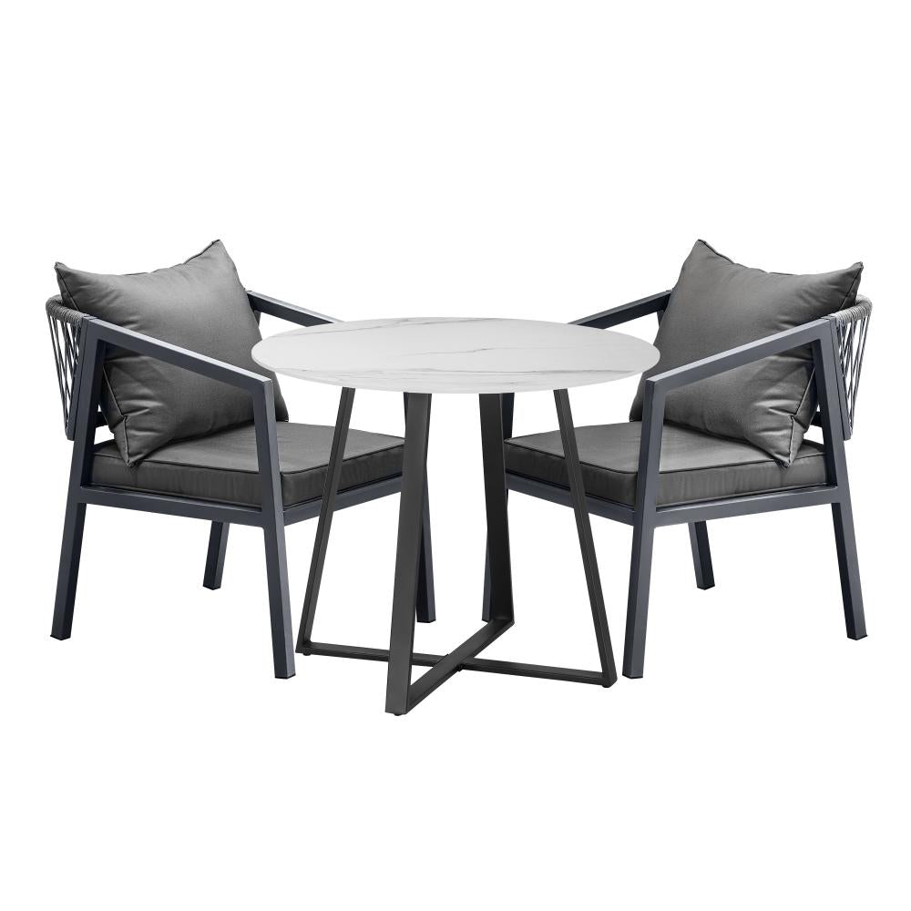 Livsip 3PCS Outdoor Dining Set Table&amp;Lounge Chair-Outdoor Dining Sets-PEROZ Accessories