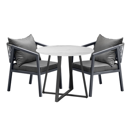 Livsip 3PCS Outdoor Dining Set Table&amp;Lounge Chair-Outdoor Dining Sets-PEROZ Accessories