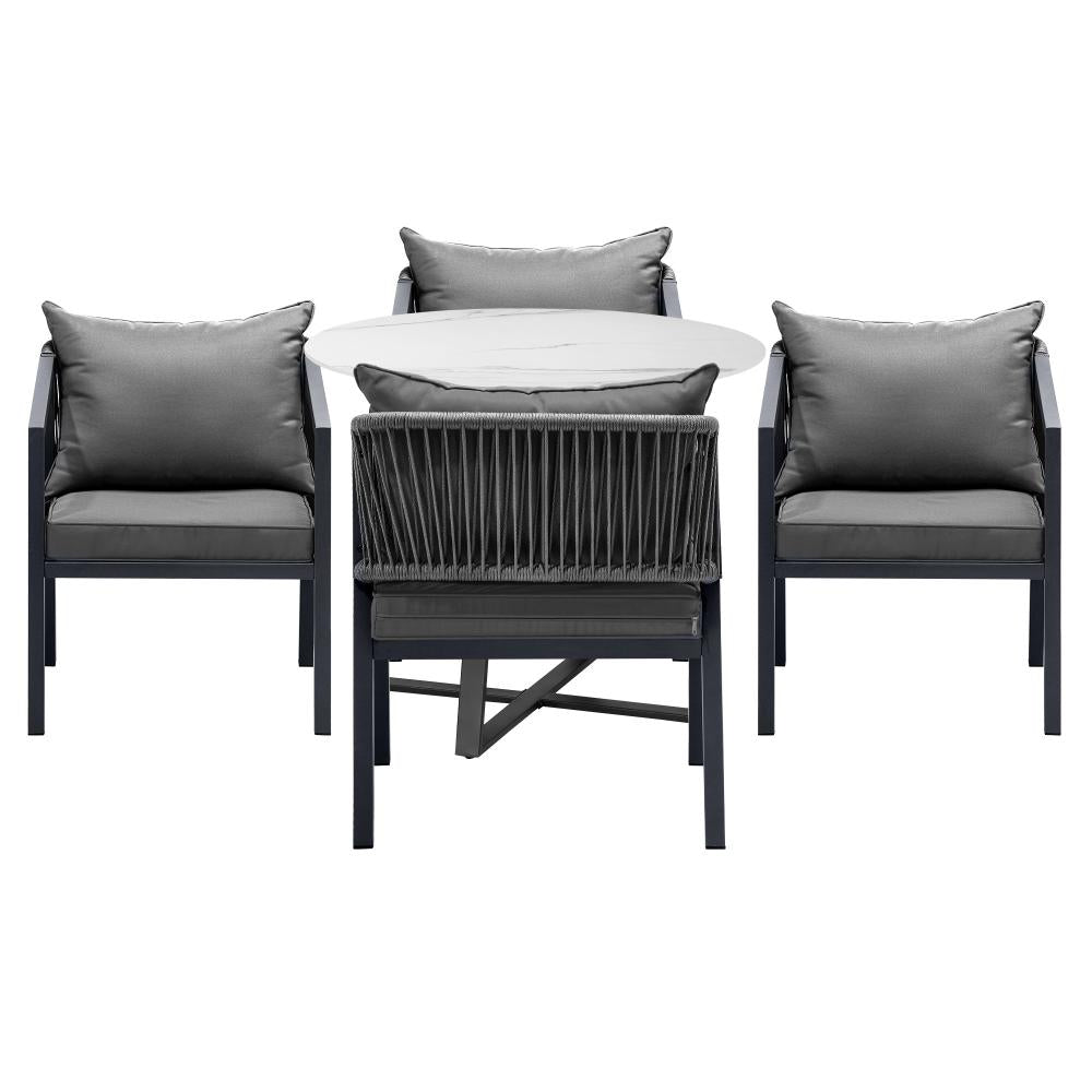Livsip 5PCS Outdoor Dining Set Table&amp;Lounge Chair-Outdoor Dining Sets-PEROZ Accessories