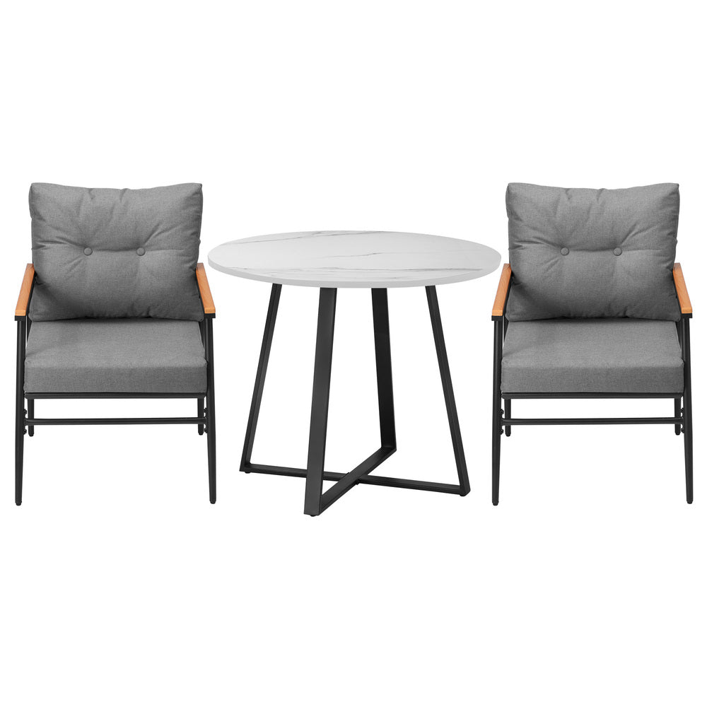 Livsip Outdoor Dining Set 3PCS Garden Lounge Setting-Outdoor Dining Set-PEROZ Accessories