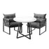 Livsip 3PCS Outdoor Dining Set Round Table and Chairs with Cushions-Outdoor Dining Set-PEROZ Accessories