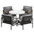 Livsip 5PCS Outdoor Dining Set Table&Sofa Chairs-Outdoor Dining Sets-PEROZ Accessories