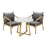 Livsip 3PCS Outdoor Dining Set 90cm Table&Lounge Chairs-Outdoor Dining Sets-PEROZ Accessories