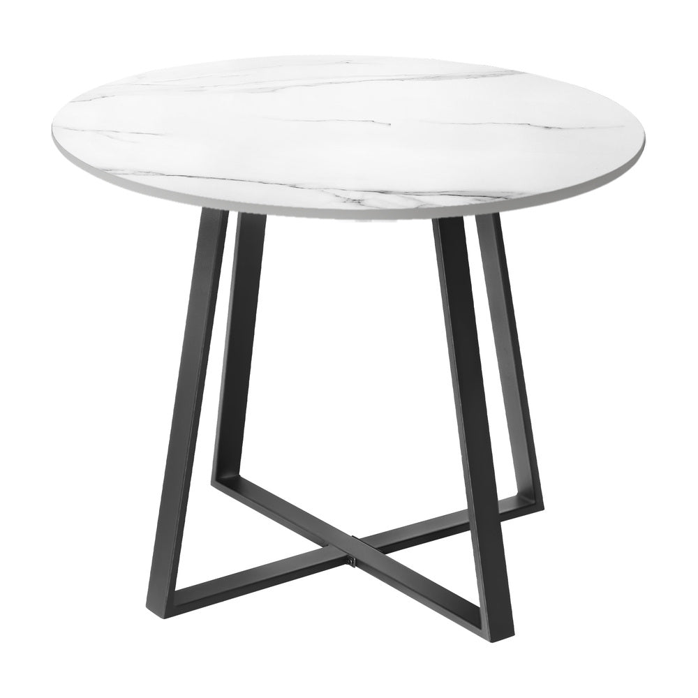 Livsip 3PCS Outdoor Dining Set 90cm Table&amp;Lounge Chairs-Outdoor Dining Sets-PEROZ Accessories