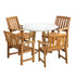 Livsip Outdoor Patio Set Solid Wood Chair&Table 5PC-Outdoor Dining Sets-PEROZ Accessories