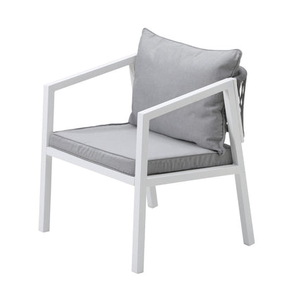 Livsip Outdoor Dining Set Bistro Setting 5PCS White-Outdoor Dining Set-PEROZ Accessories