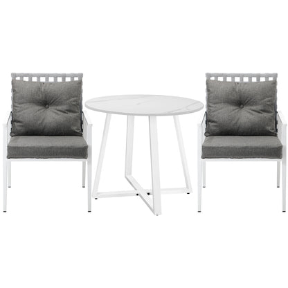 Livsip Outdoor Dining Set 3PCS Round Table Rattan Chair-Outdoor Dining Set-PEROZ Accessories