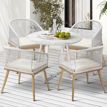 Livsip 5PCS Outdoor Dining Setting Table and Chairs Patio Furniture Bistro Set-Outdoor Dining Sets-PEROZ Accessories