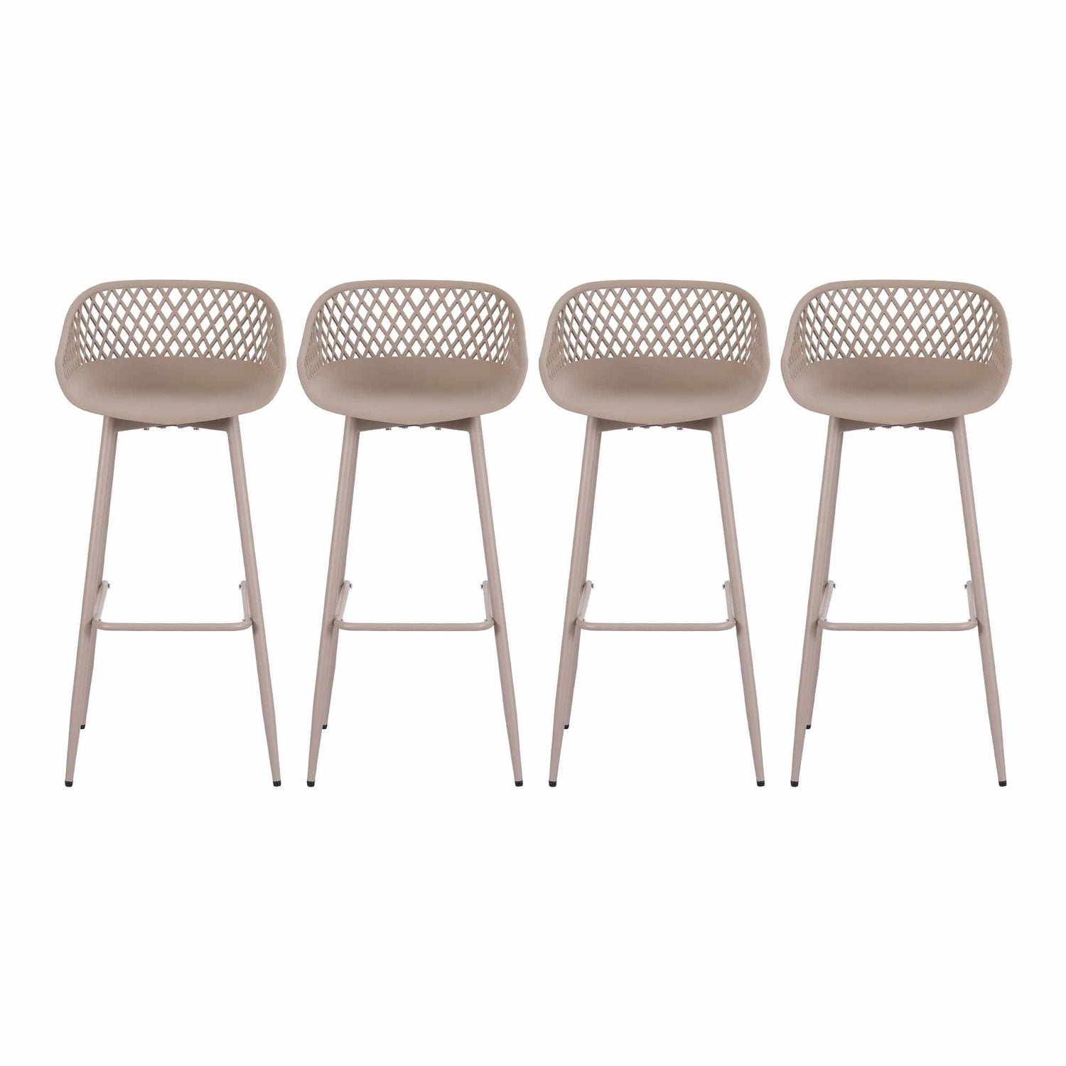 Gardeon 4-Piece Outdoor Bar Stools Plastic Metal Dining Chair Furniture Coffee