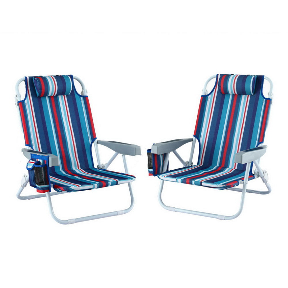 Gardeon Outdoor Chairs Beach Chair Backpack Cooler Storage Lightweight Fishing Blue-Furniture &gt; Outdoor &gt; Outdoor Sofas &amp; Lounge Sets-PEROZ Accessories