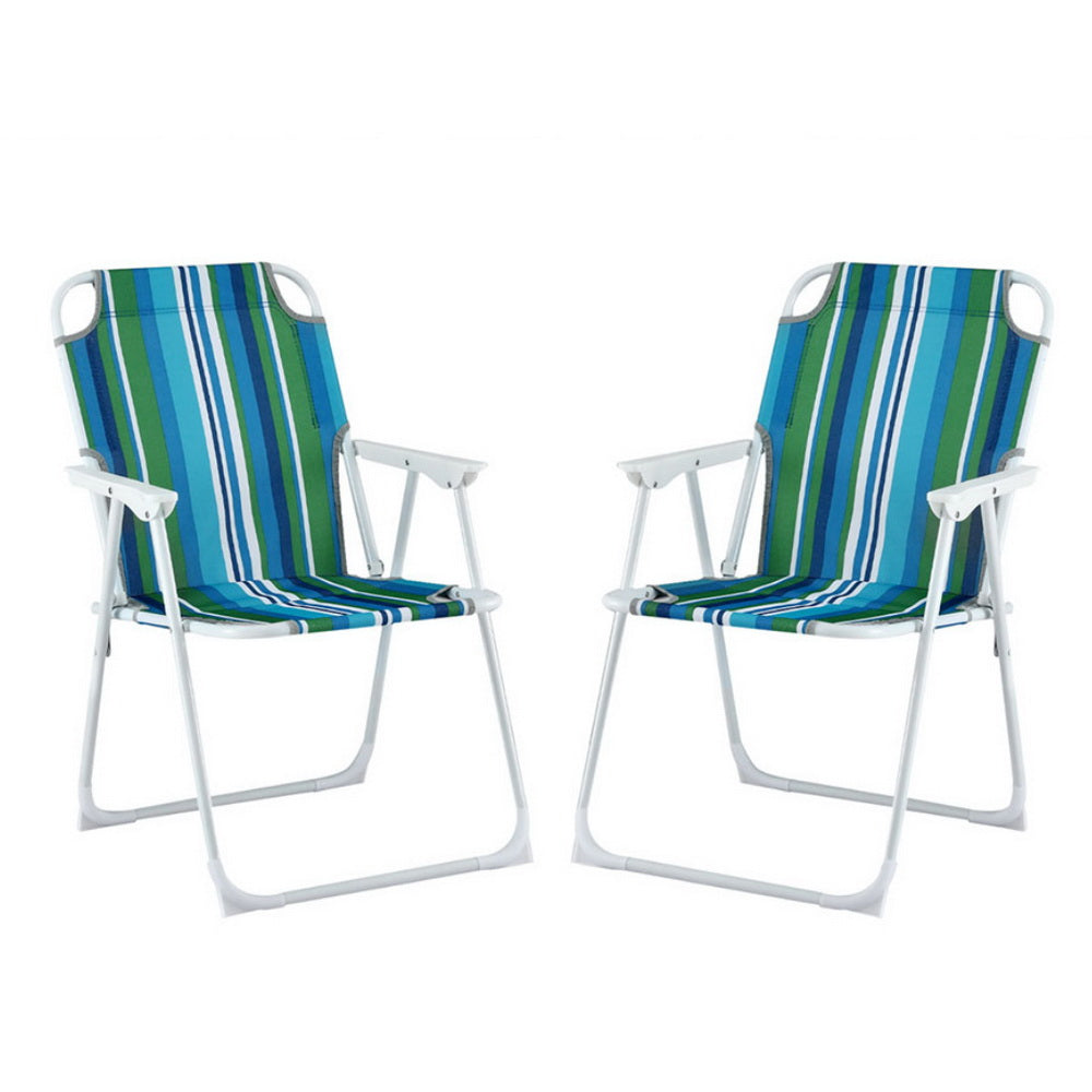 Gardeon Outdoor Chairs Folding Camping Chair Steel Portable Patio Furniture-Furniture &gt; Outdoor &gt; Outdoor Chairs-PEROZ Accessories