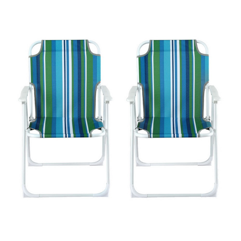 Gardeon Outdoor Chairs Folding Camping Chair Steel Portable Patio Furniture-Furniture &gt; Outdoor &gt; Outdoor Chairs-PEROZ Accessories