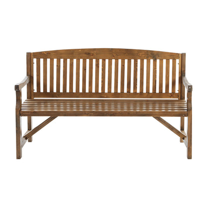 Gardeon 5FT Outdoor Garden Bench Wooden 3 Seat Chair Patio Furniture Natural-Outdoor Benches-PEROZ Accessories