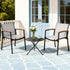 Gardeon 3PC Outdoor Bistro Set Table and Chairs Steel Dining Chair Patio Furniture Textilene-Furniture > Outdoor > Outdoor Dining Sets-PEROZ Accessories
