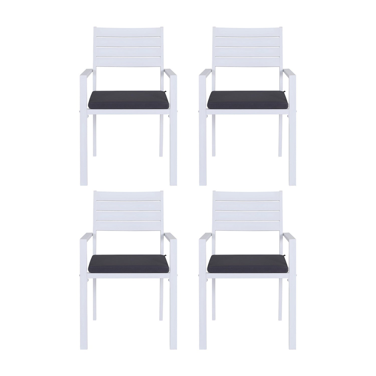Gardeon 4PC Outdoor Dining Chairs Stackable Aluminum Lounge Chair Patio Furniture-Furniture > Outdoor > Outdoor Chairs-PEROZ Accessories