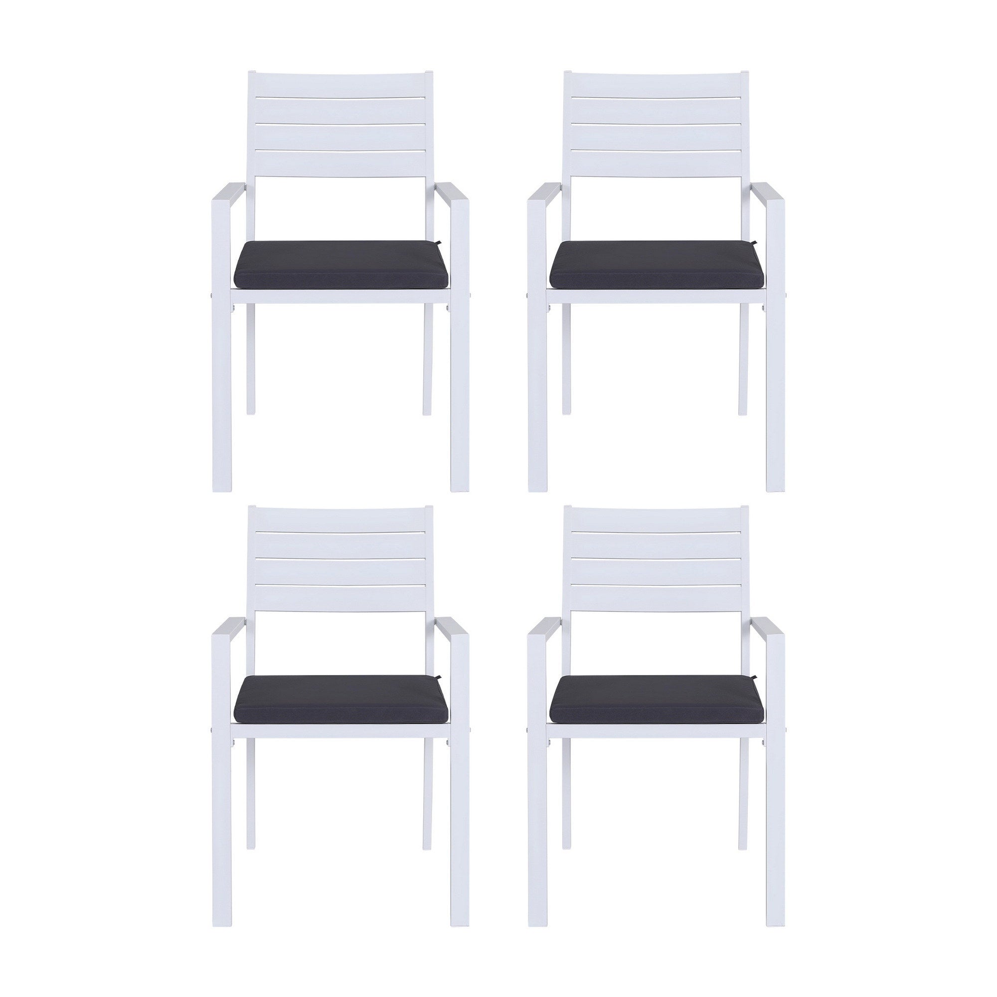 Gardeon 4PC Outdoor Dining Chairs Stackable Aluminum Lounge Chair Patio Furniture-Furniture > Outdoor > Outdoor Chairs-PEROZ Accessories