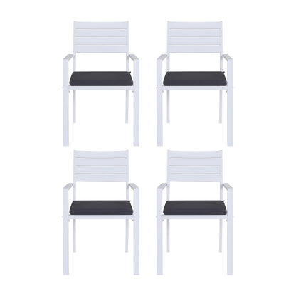 Gardeon 4PC Outdoor Dining Chairs Stackable Aluminum Lounge Chair Patio Furniture-Furniture > Outdoor > Outdoor Chairs-PEROZ Accessories