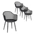 Gardeon 4PC Outdoor Dining Chairs PP Lounge Chair Patio Furniture Garden Black-Furniture > Outdoor-PEROZ Accessories