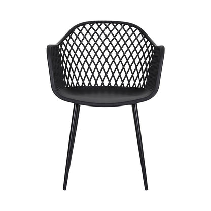 Gardeon 4PC Outdoor Dining Chairs PP Lounge Chair Patio Furniture Garden Black-Furniture > Outdoor-PEROZ Accessories
