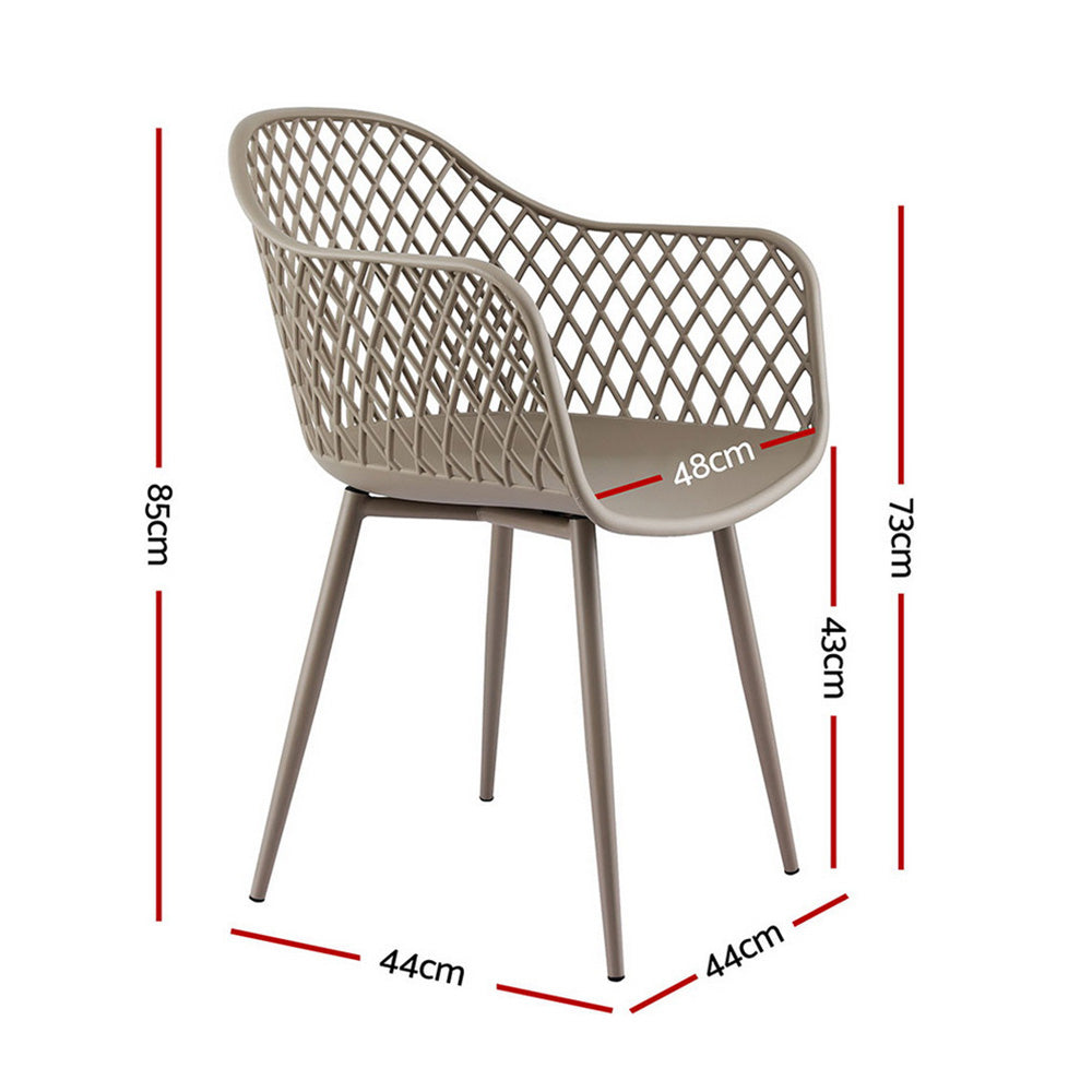 Gardeon 4PC Outdoor Dining Chairs PP Lounge Chair Patio Furniture Garden Coffee-Furniture > Outdoor > Outdoor Chairs-PEROZ Accessories