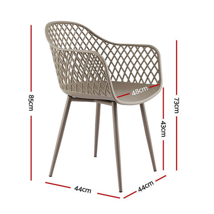 Gardeon 4PC Outdoor Dining Chairs PP Lounge Chair Patio Furniture Garden Coffee-Furniture > Outdoor > Outdoor Chairs-PEROZ Accessories