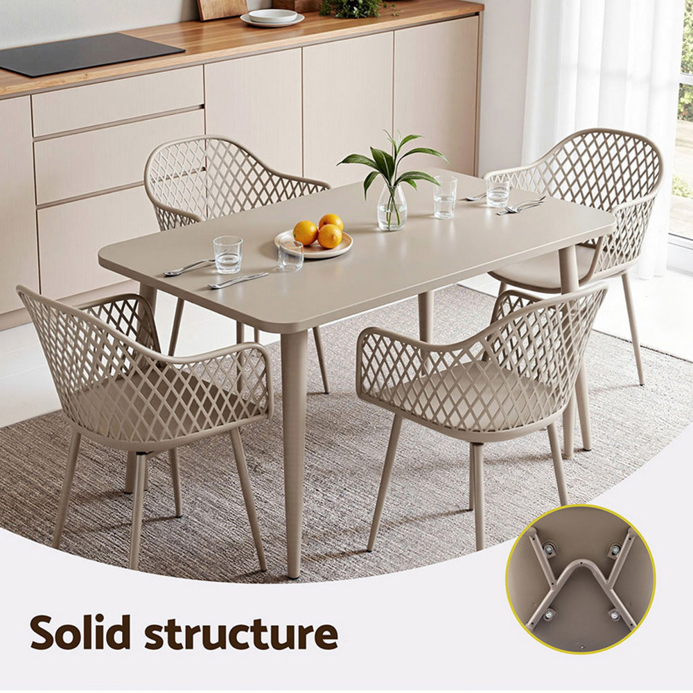 Gardeon 4PC Outdoor Dining Chairs PP Lounge Chair Patio Furniture Garden Coffee-Furniture > Outdoor > Outdoor Chairs-PEROZ Accessories