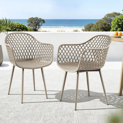 Gardeon 4PC Outdoor Dining Chairs PP Lounge Chair Patio Furniture Garden Coffee-Furniture > Outdoor > Outdoor Chairs-PEROZ Accessories