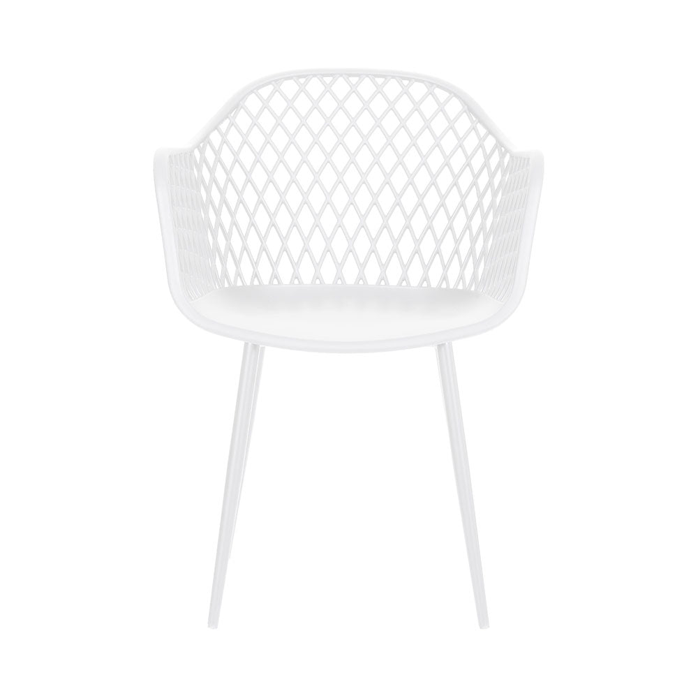 Gardeon 4PC Outdoor Dining Chairs PP Lounge Chair Patio Furniture Garden White-Furniture &gt; Outdoor &gt; Outdoor Chairs-PEROZ Accessories