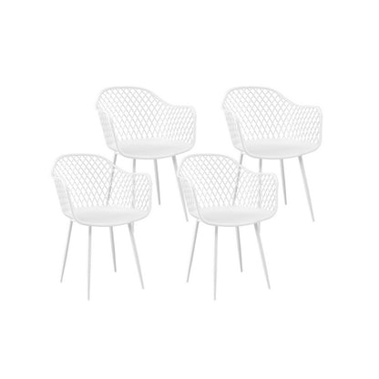 Gardeon 4PC Outdoor Dining Chairs PP Lounge Chair Patio Furniture Garden White-Furniture > Outdoor > Outdoor Chairs-PEROZ Accessories
