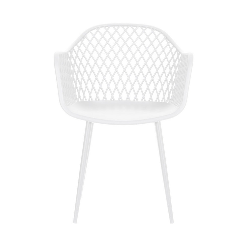 Gardeon 4PC Outdoor Dining Chairs PP Lounge Chair Patio Furniture Garden White-Furniture > Outdoor > Outdoor Chairs-PEROZ Accessories