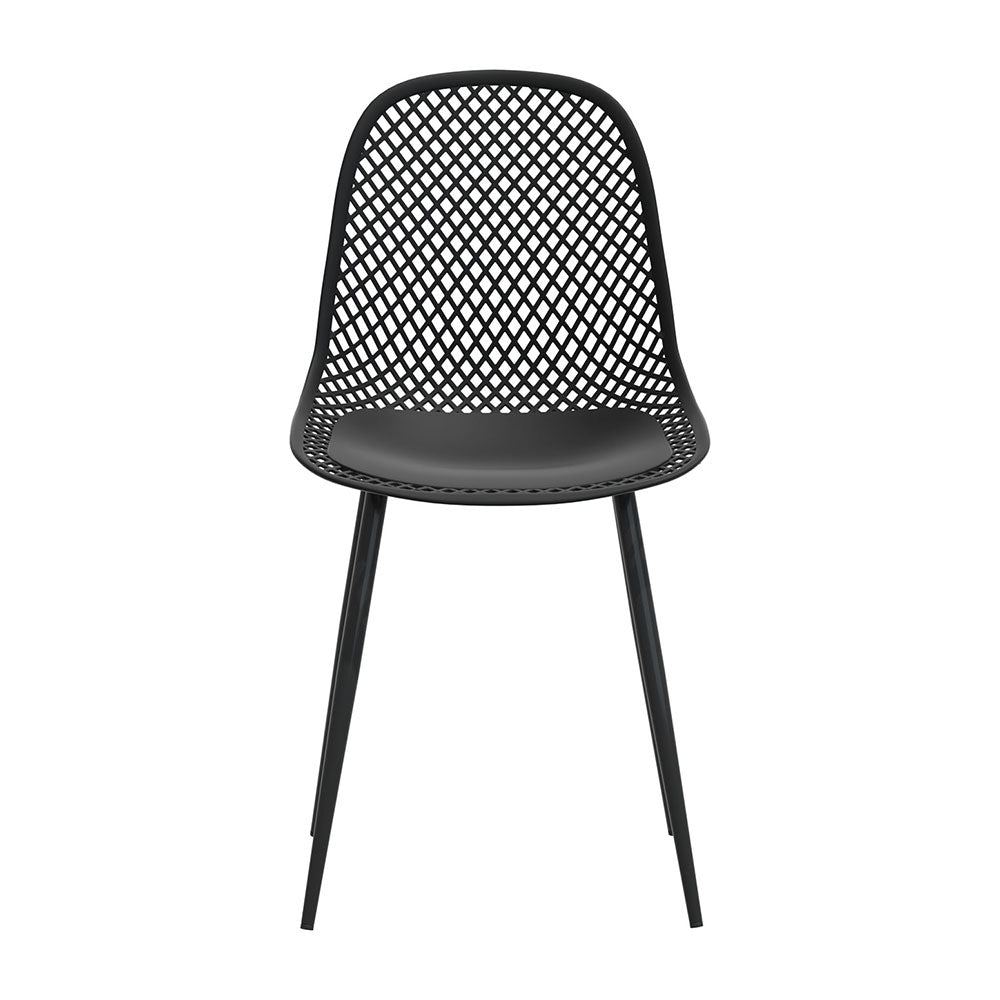 Gardeon 4PC Outdoor Dining Chairs PP Lounge Chair Patio Garden Furniture Black-Furniture &gt; Outdoor &gt; Outdoor Chairs-PEROZ Accessories