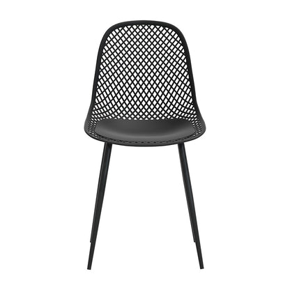 Gardeon 4PC Outdoor Dining Chairs PP Lounge Chair Patio Garden Furniture Black-Furniture &gt; Outdoor &gt; Outdoor Chairs-PEROZ Accessories