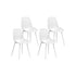 Gardeon 4PC Outdoor Dining Chairs PP Lounge Chair Patio Garden Furniture White-Furniture > Bar Stools & Chairs-PEROZ Accessories