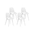 Gardeon 4PC Outdoor Dining Chairs PP Lounge Chair Patio Garden Furniture White-Furniture > Bar Stools & Chairs-PEROZ Accessories