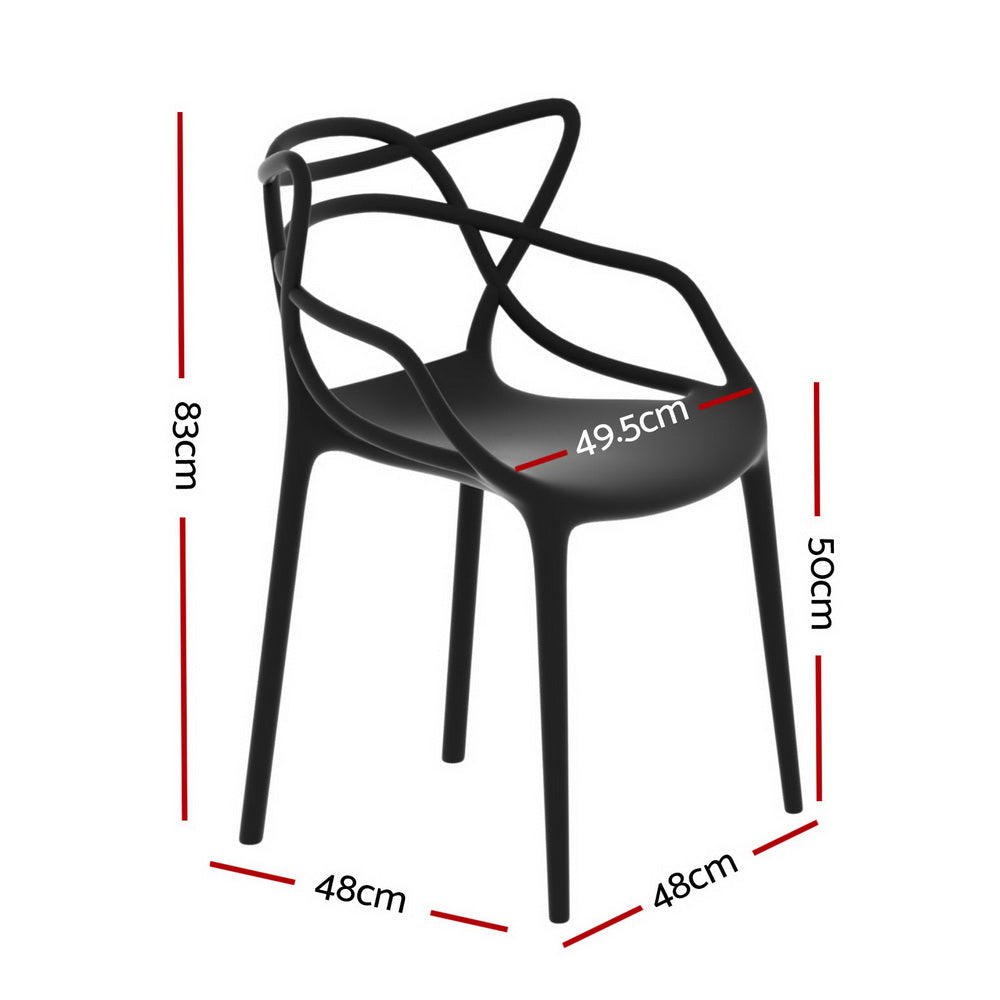 Gardeon 4PC Outdoor Dining Chairs PP Portable Stackable Chair Patio Furniture-Furniture > Outdoor-PEROZ Accessories