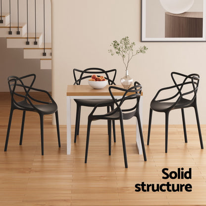 Gardeon 4PC Outdoor Dining Chairs PP Portable Stackable Chair Patio Furniture-Furniture > Outdoor-PEROZ Accessories