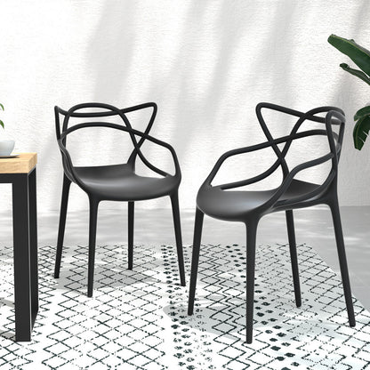 Gardeon 4PC Outdoor Dining Chairs PP Portable Stackable Chair Patio Furniture-Furniture &gt; Outdoor-PEROZ Accessories