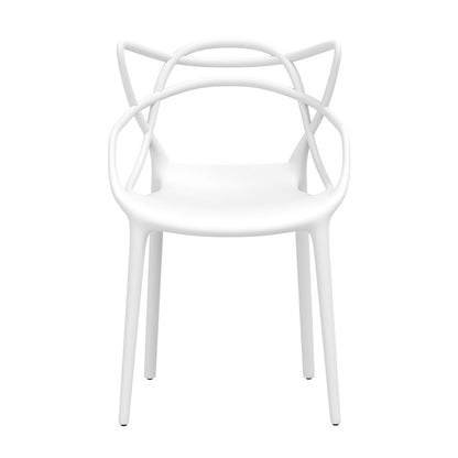 Gardeon 4PC Outdoor Dining Chairs PP Portable Stackable Chair Patio Furniture White-Furniture &gt; Outdoor &gt; Outdoor Chairs-PEROZ Accessories