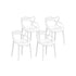 Gardeon 4PC Outdoor Dining Chairs PP Portable Stackable Chair Patio Furniture White-Furniture > Outdoor > Outdoor Chairs-PEROZ Accessories