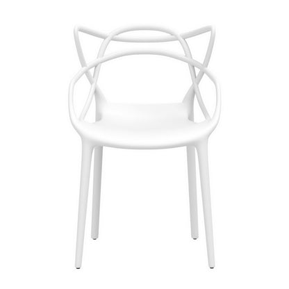 Gardeon 4PC Outdoor Dining Chairs PP Portable Stackable Chair Patio Furniture White-Furniture > Outdoor > Outdoor Chairs-PEROZ Accessories