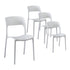 Gardeon 4PC Outdoor Dining Chairs Stackable PP Patio Chair Garden Furniture White-Furniture > Outdoor > Outdoor Chairs-PEROZ Accessories