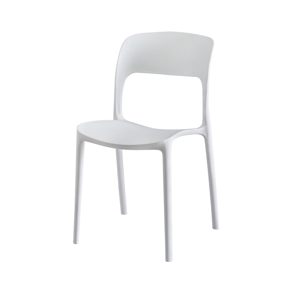 Gardeon 4PC Outdoor Dining Chairs Stackable PP Patio Chair Garden Furniture White-Furniture &gt; Outdoor &gt; Outdoor Chairs-PEROZ Accessories