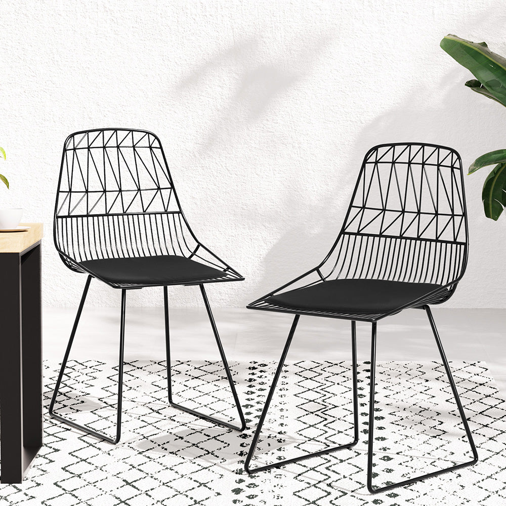 Gardeon 2PC Outdoor Dining Chairs Steel Lounge Chair Patio Garden Furniture-Furniture &gt; Outdoor-PEROZ Accessories