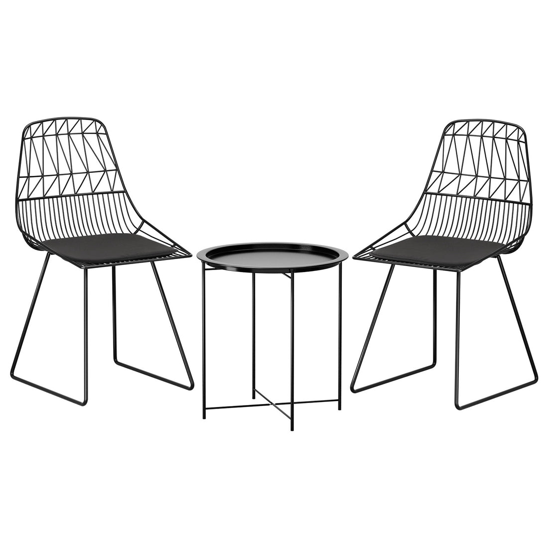 Gardeon 3PC Outdoor Bistro Set Patio Furniture Lounge Chairs Table Garden-Furniture &gt; Outdoor-PEROZ Accessories